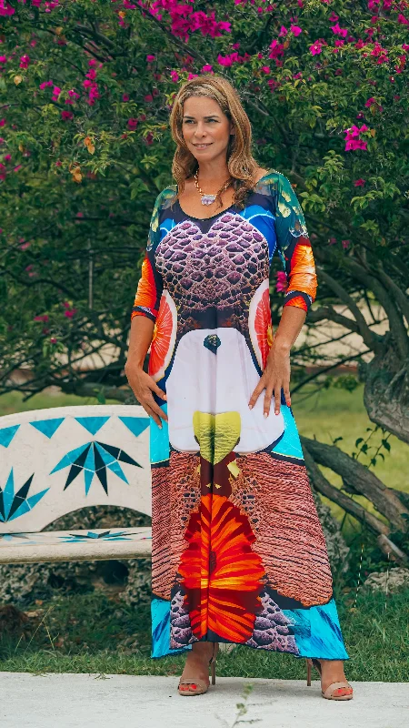 "Around the World" Omtara Maxi Dress, Hawaii Cozy Knit Maxi Dress