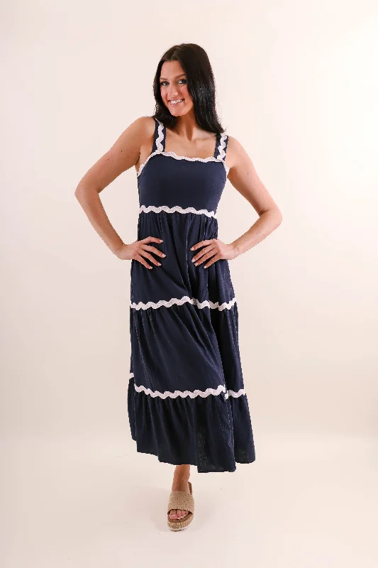 Best Thing About Me Maxi Dress-Navy Comfortable T-Shirt Maxi Dress