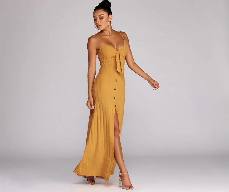Button Down Stylish Beauty Maxi Dress Comfortable Fitted Maxi Dress