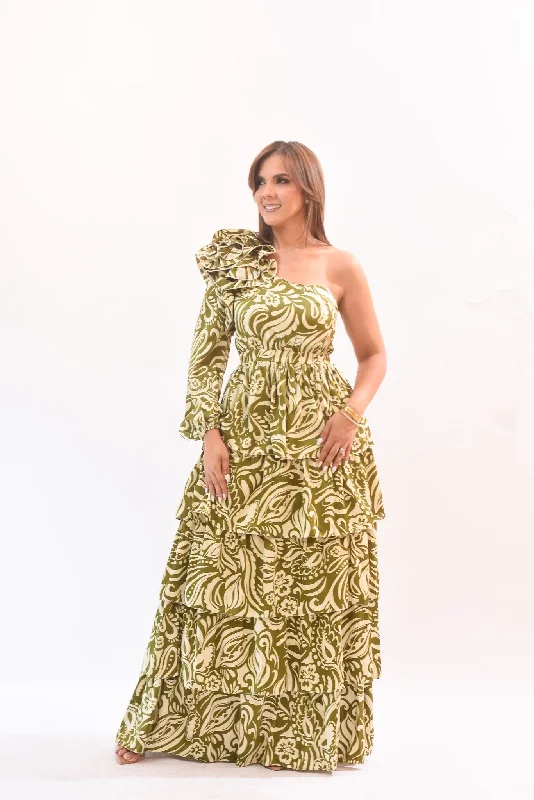 Enjoy Your Day Maxi Dress Green Cozy Longline Maxi Dress