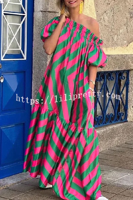 Exquisite Striped Patchwork Bell Sleeve Pocket Maxi Dress Fashionable Maxi Dress with Fringe Exquisite Striped Patchwork Bell Sleeve Pocket Maxi Dress Fashionable Maxi Dress with Fringe