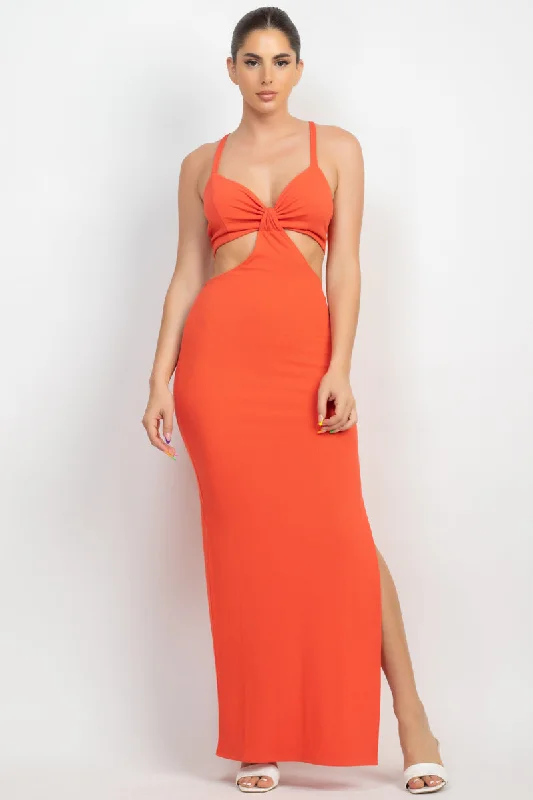 CUT OUT MAXI DRESS Comfortable Casual Maxi Dress