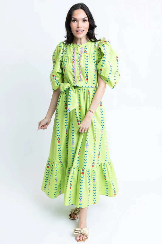 Mod Floral Vine Maxi Dress Elegant Maxi Dress with Lace