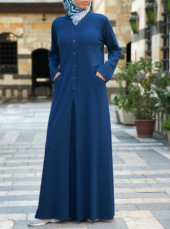 Pocketed Jersey Maxi Dress Comfortable Bohemian Maxi Dress