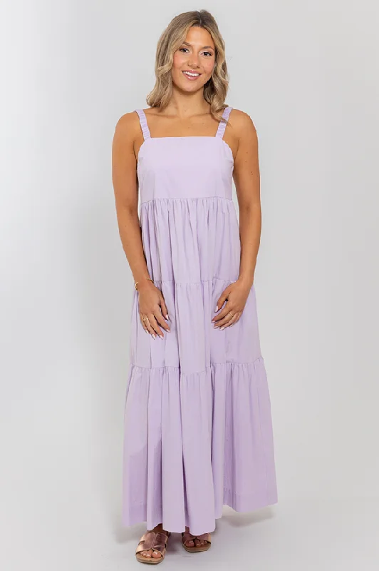 Poplin Tier Maxi Dress Cozy Knitted Maxi Dress