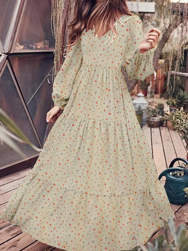 Relaxed Fit Maxi Dress Cozy Cold-Shoulder Maxi Dress
