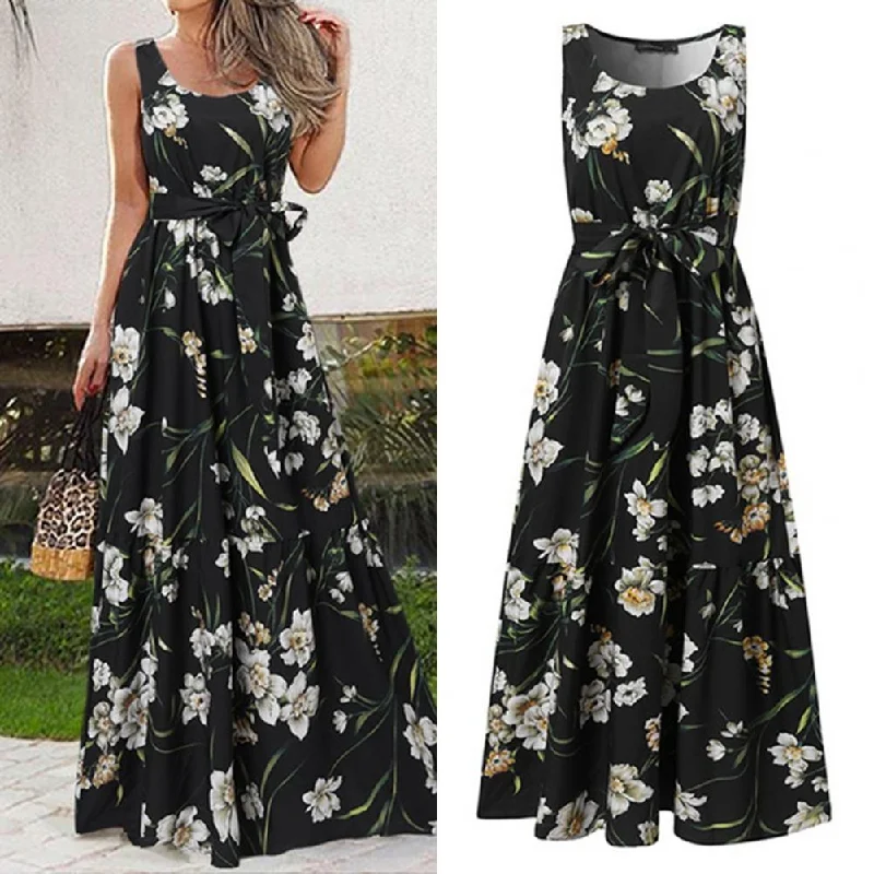 Summer Women Dress Elegant Party Sleeveless Maxi Dress Sexy Bohemian Leopard Print Vestidos Casual Swing Sundress Cozy Knit Maxi Dress Summer Women Dress Elegant Party Sleeveless Maxi Dress Sexy Bohemian Leopard Print Vestidos Casual Swing Sundress Cozy Knit Maxi Dress