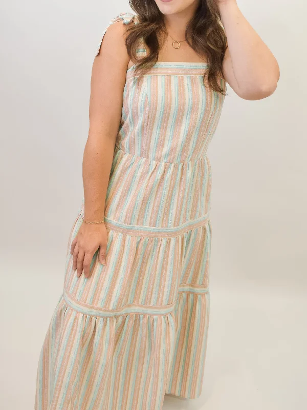 Sweet Affection Maxi Dress With Shoulder Ties Elegant Wraparound Maxi Dress