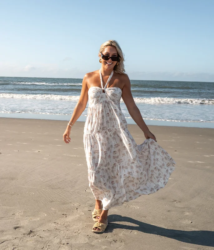 The Sullivan's Island - Bandeau Maxi Dress Comfortable Ruffle Maxi Dress