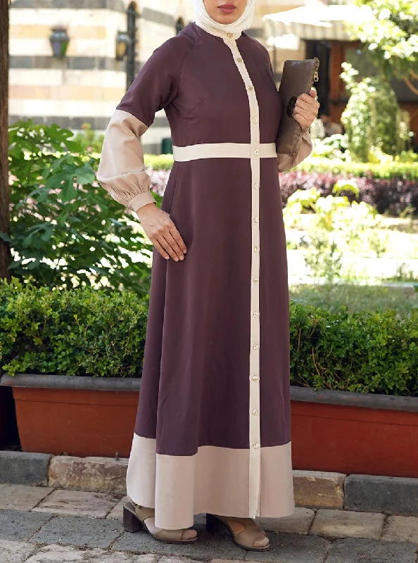 Tri-Color Butttoned Maxi Dress Classic Strapless Maxi Dress