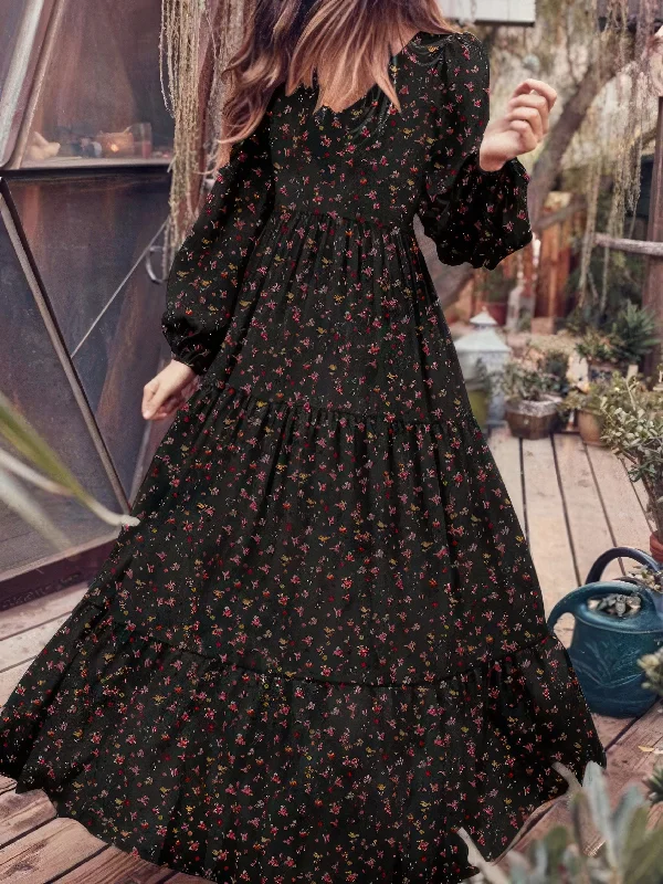 Women's Long Sleeve Maxi Dress Chic Sleeveless Maxi Dress