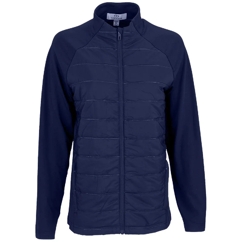 Vansport Women's Navy Ninja Jacket Welt Pockets Slit Pockets Flap Pockets