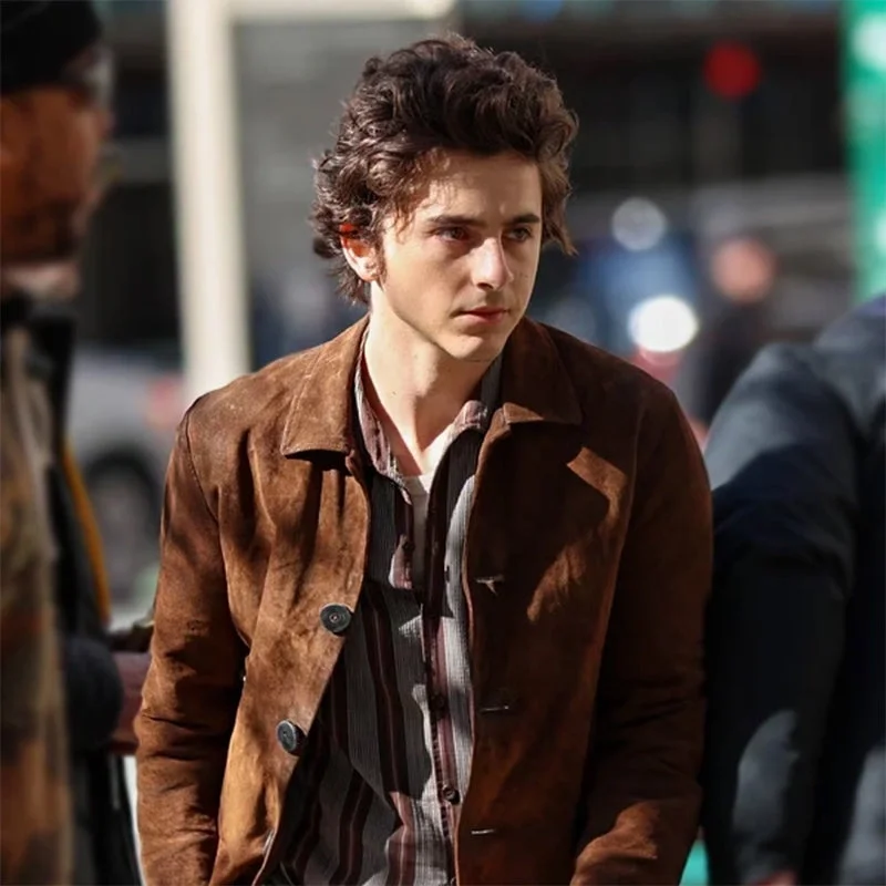 A Complete Unknown Timothée Chalamet Brown Jacket Print Jacket Jacquard Jacket Embroidered Jacket A Complete Unknown Timothée Chalamet Brown Jacket Print Jacket Jacquard Jacket Embroidered Jacket