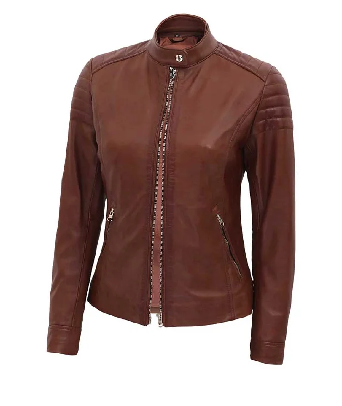 Carrie Brown Slim Fit Leather Jacket Women One-Shoulder Jacket Off-the-Shoulder Jacket Asymmetrical Jacket Carrie Brown Slim Fit Leather Jacket Women One-Shoulder Jacket Off-the-Shoulder Jacket Asymmetrical Jacket