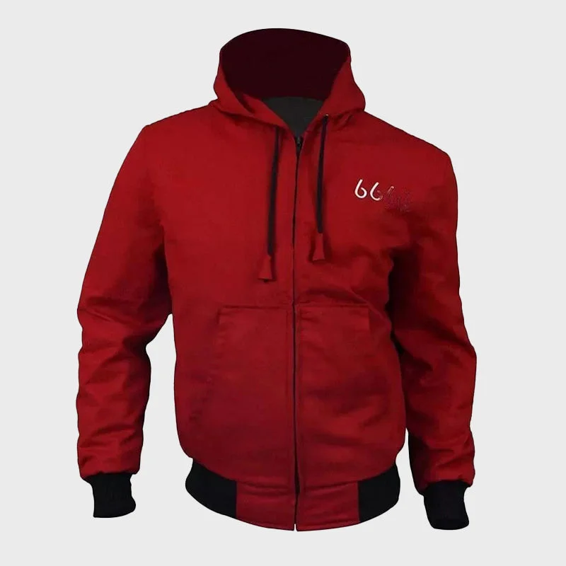 Jimmy Hurdstrom Yellowstone S04 Red Cotton Bomber Jacket Herringbone Jacket Houndstooth Jacket Plaid Jacket Jimmy Hurdstrom Yellowstone S04 Red Cotton Bomber Jacket Herringbone Jacket Houndstooth Jacket Plaid Jacket