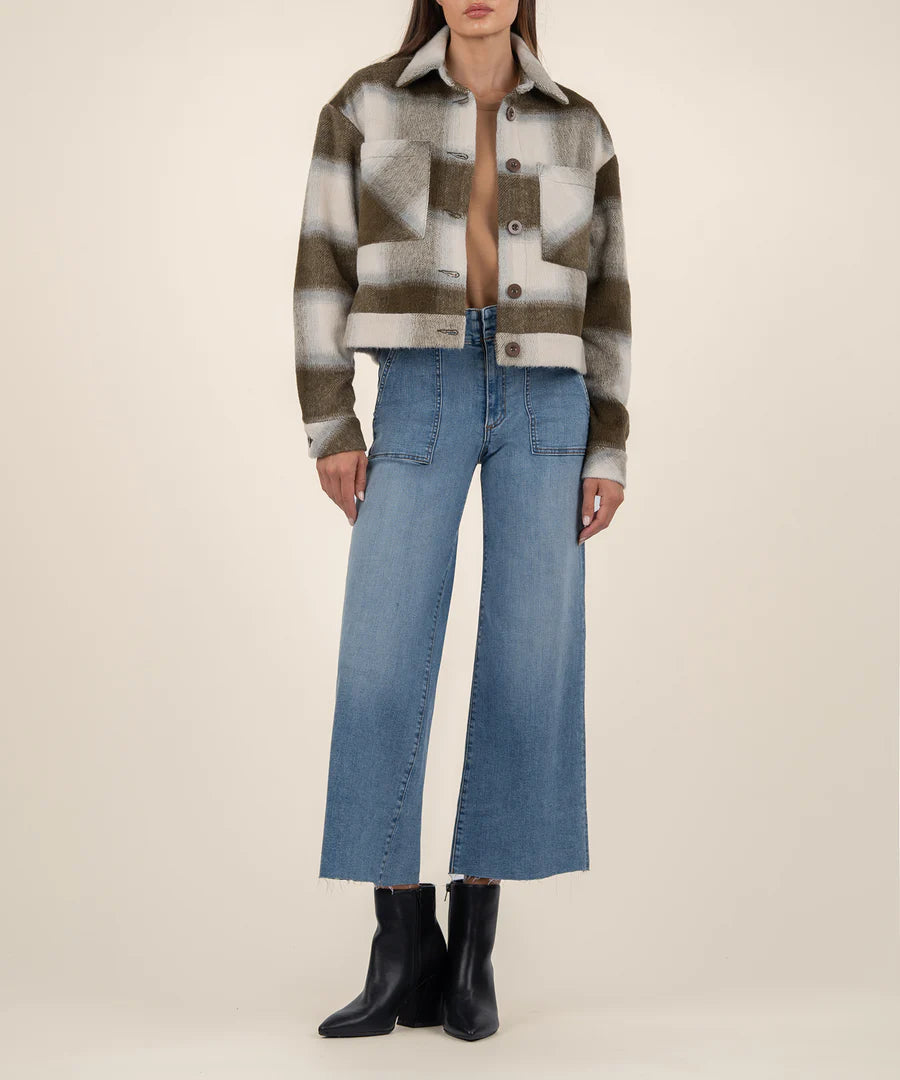 Luciana Crop Jacket Snapped Jacket Toggled Jacket Drawstring Jacket