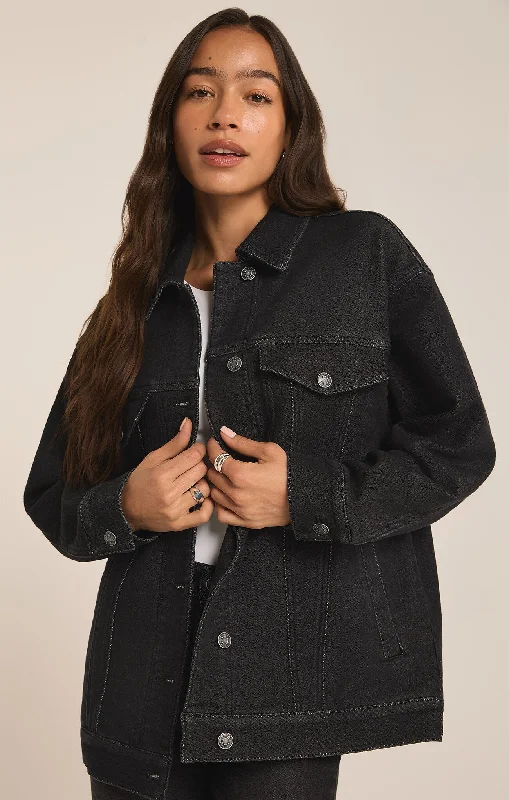 Miles Denim Jacket Zippered Jacket Buttoned Jacket Snapped Jacket