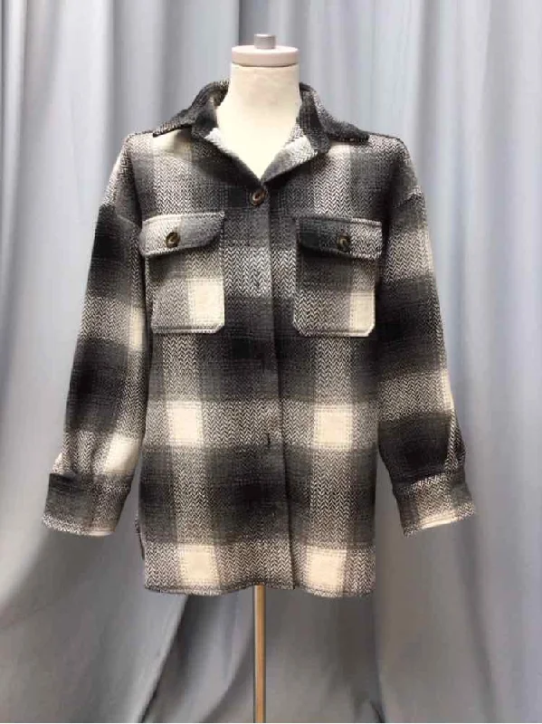 SHE & SKY SIZE SMALL Ladies JACKET Plaid Jacket Tartan Jacket Houndstooth Jacket