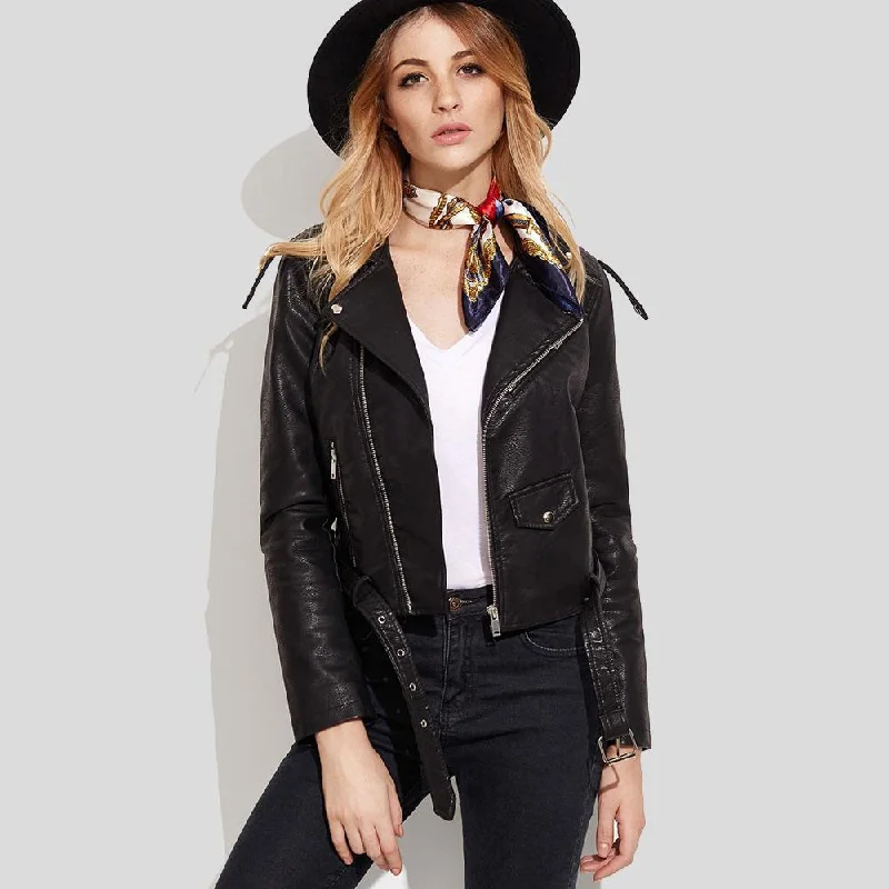 Sienna Black Biker Leather Jacket Rayon Jacket Velvet Jacket Corduroy Jacket