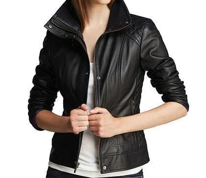 Super Diamond Women Classic Leather Jackets V-Neck Jacket Boat Neck Jacket Square Neck Jacket Super Diamond Women Classic Leather Jackets V-Neck Jacket Boat Neck Jacket Square Neck Jacket