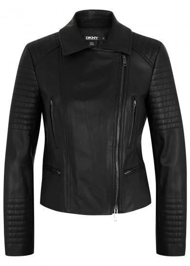 Super Nicha Women Biker Black Leather Jackets Tailored Jacket Straight Jacket A-Line Jacket