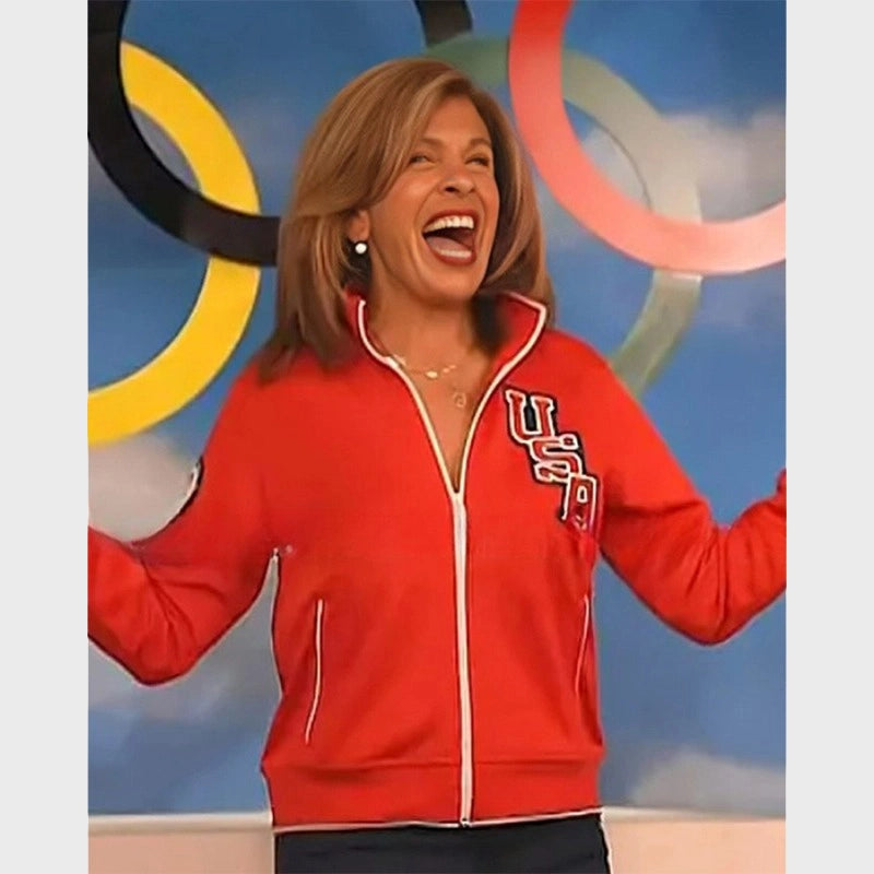 The Today Show Hoda Kotb Red Team USA Track Jacket Cotton Jacket Linen Jacket Terry Jacket The Today Show Hoda Kotb Red Team USA Track Jacket Cotton Jacket Linen Jacket Terry Jacket