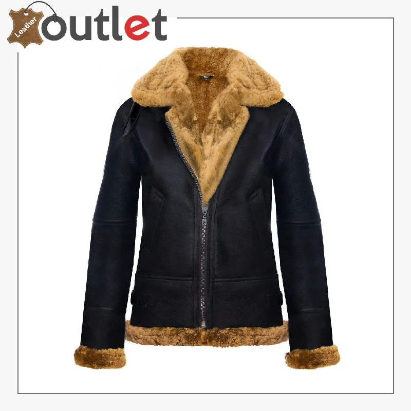 Womens Hooded Sheepskin Jacket B3 Flying Leather Jacket Wool Jacket Cashmere Jacket Tweed Jacket Womens Hooded Sheepskin Jacket B3 Flying Leather Jacket Wool Jacket Cashmere Jacket Tweed Jacket