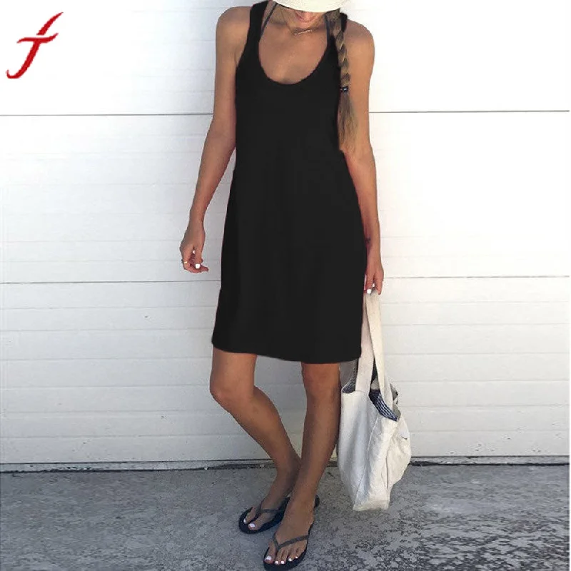 2017 Summer Dress Sexy Women Ladies Sleeveless Loose Sundress Holiday Beach Soft Cotton Tank Mini Dress Stylish Short-Sleeve Mini Dress 2017 Summer Dress Sexy Women Ladies Sleeveless Loose Sundress Holiday Beach Soft Cotton Tank Mini Dress Stylish Short-Sleeve Mini Dress