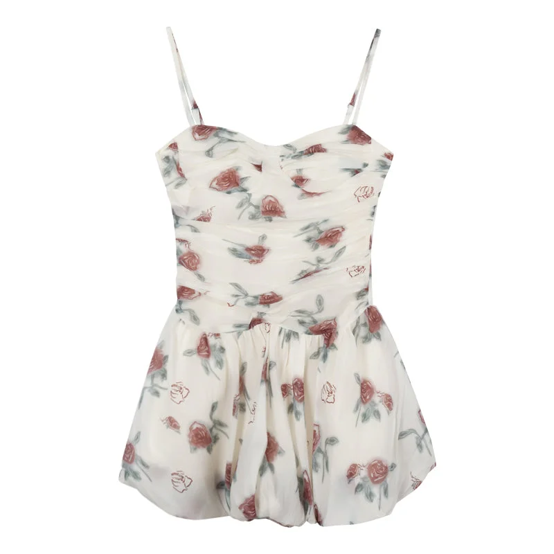 Marinette White French Oil Painting Floral Slip V-Neck Mini Dress Comfortable Casual Mini Dress Marinette White French Oil Painting Floral Slip V-Neck Mini Dress Comfortable Casual Mini Dress