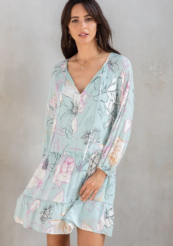 Modern Love Floral Mini Dress Casual Button-Up Mini Dress