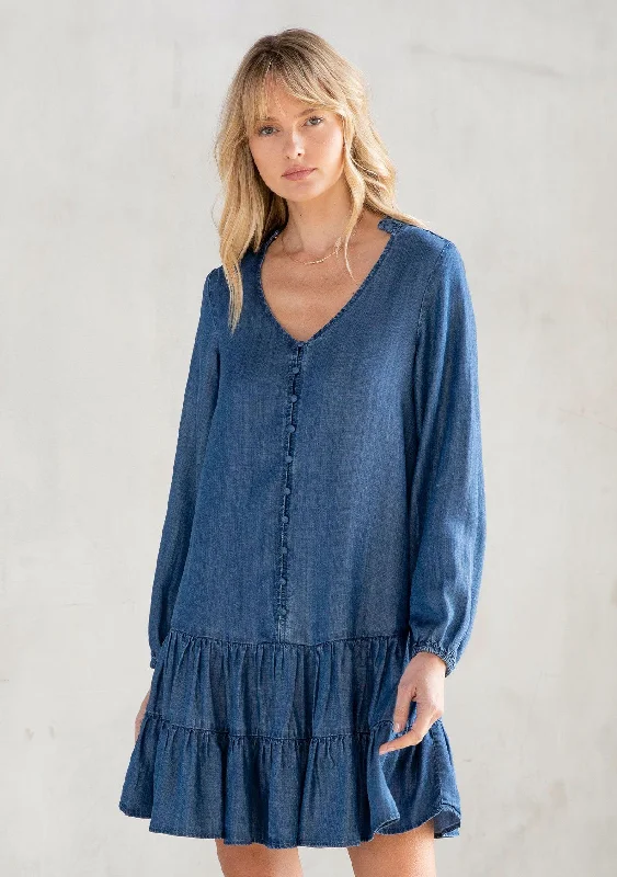 Washed Away Button Front Mini Dress Trendy Floral Mini Dress