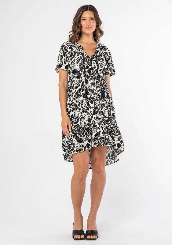 With The Flow Mini Dress Classic Floral Print Mini Dress