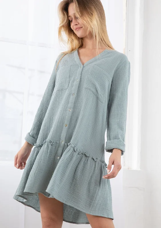 Float On Air Mini Dress Trendy Denim Mini Dress
