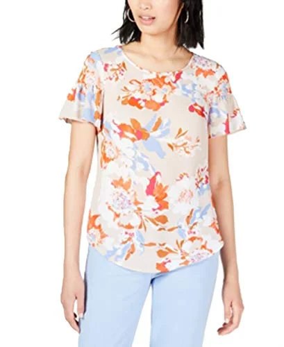 Floral-Printed Blouse Embroidered Floral Blouse