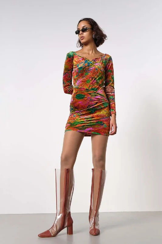 La Perla velvet mini dress Elegant Vintage Mini Dress