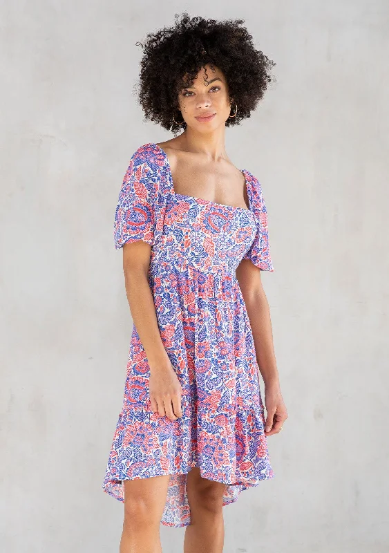 Lyra Puff Sleeve Mini Dress Elegant Silk Mini Dress