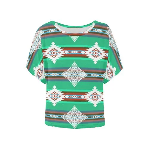 Plateau Stars Women's Batwing-Sleeved Blouse T shirt Vintage Polka Blouse
