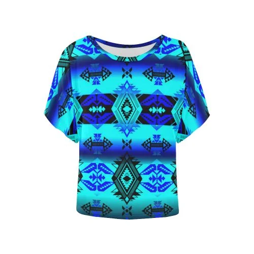 Soveriegn Nation Midnight Women's Batwing-Sleeved Blouse T shirt Sleeveless Summer Blouse