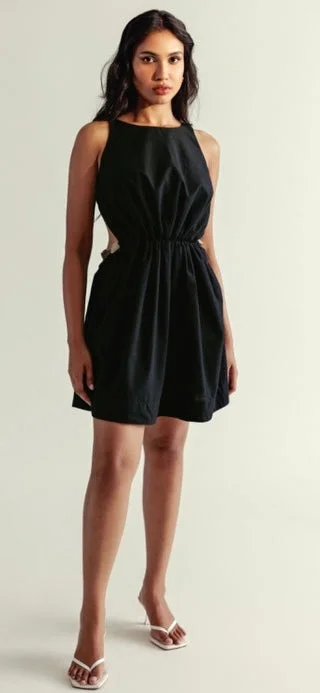 SUMMER AWAY-Algarve Mini Dress Black Fashionable Boho-Chic Mini Dress