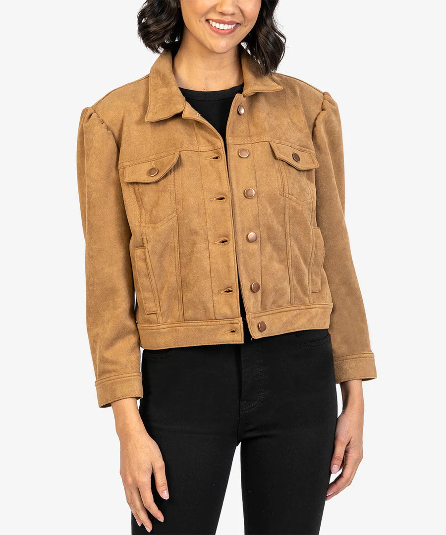 Chantria Faux Suede Crop Jacket Herringbone Jacket Houndstooth Jacket Plaid Jacket