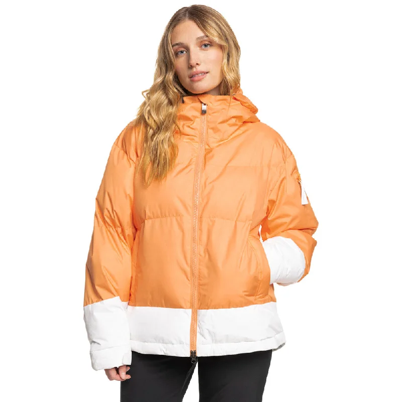 Chloe Kim Puffy Snowboard Jacket - Womens Front Pockets Side Pockets Patch Pockets