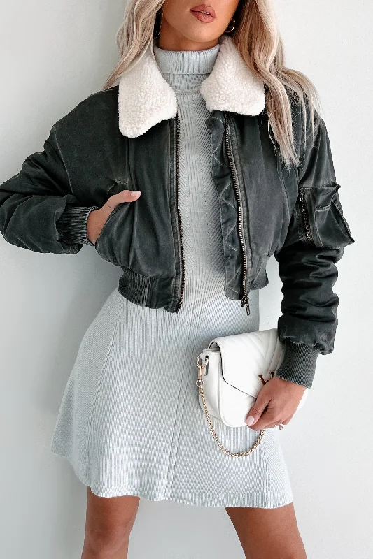 Fashionable Flight Path Aviator Crop Jacket (Dark Grey) Herringbone Jacket Houndstooth Jacket Plaid Jacket Fashionable Flight Path Aviator Crop Jacket (Dark Grey) Herringbone Jacket Houndstooth Jacket Plaid Jacket