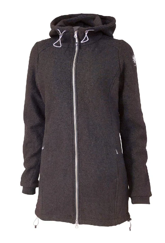 JUNO JACKET WB — BLACK Fleece Fabric Down Fabric Feather Fabric