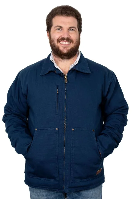 Just Country Mens Diamantina Jacket Navy Ribbed Jacket Pleated Jacket Ruffled Jacket