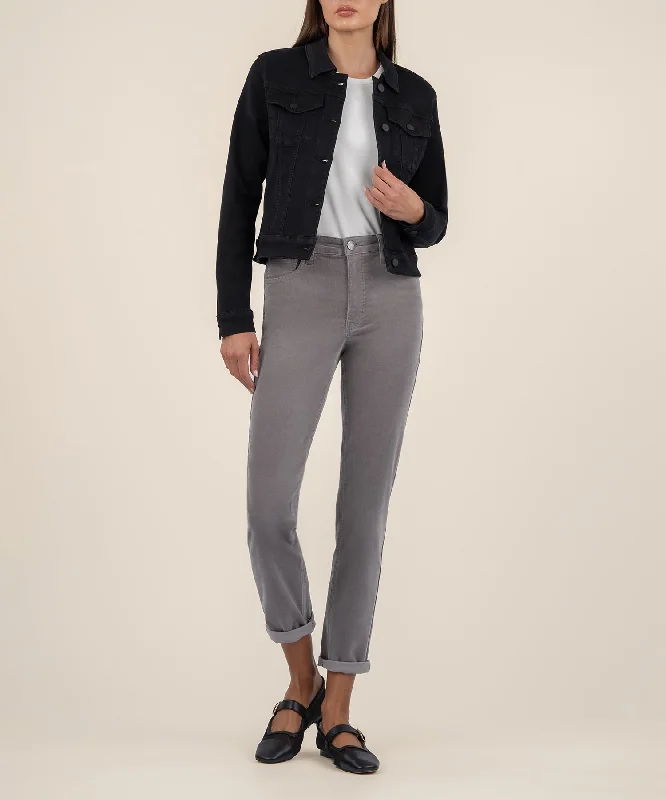 KT Julia Crop Denim Jacket Fleece Jacket Down Jacket Parka