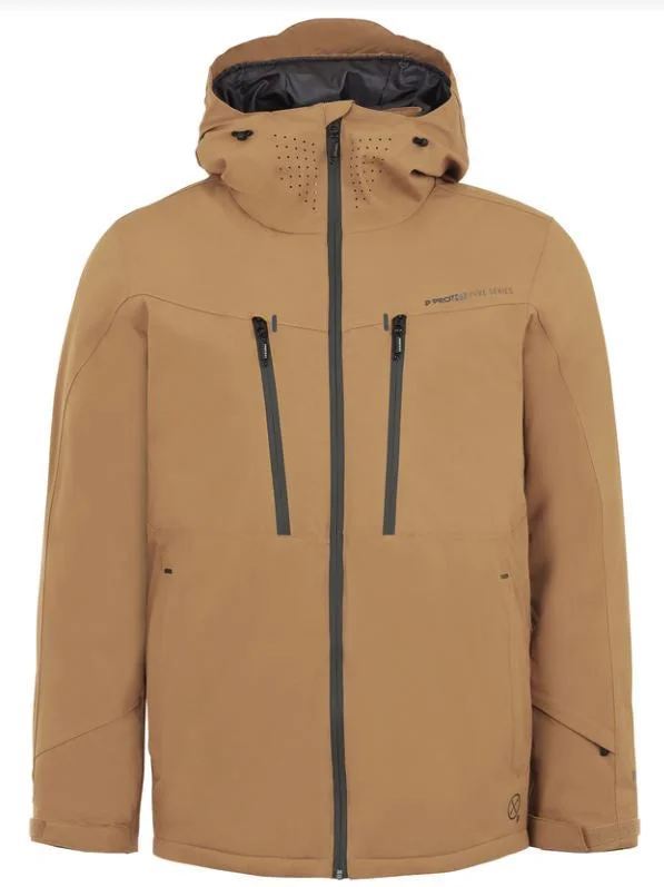 Protest PRT.TIMO 23 Jacket - Sandy Brown Notch Collar Peter Pan Collar Cowl Neck