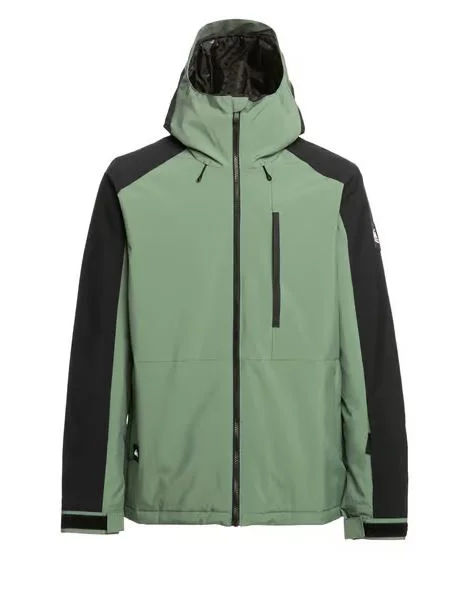 Quiksilver Mission Block Snow Jacket 2024 Belted Jacket Elasticated Jacket Padded Jacket