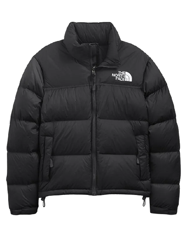 The North Face Women's 1996 Retro Nuptse Jacket - Recycled TNF Black Satin Jacket Silk Jacket Chiffon Jacket