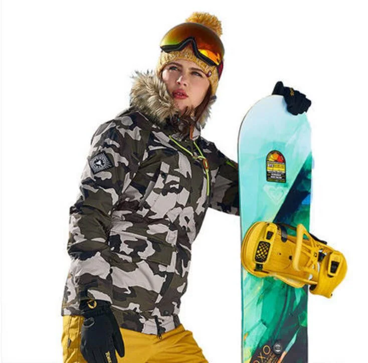 TOREAD Camouflage Warm Anti-Abrasion Ski Jacket Corduroy Jacket Velvet Jacket Brocade Jacket