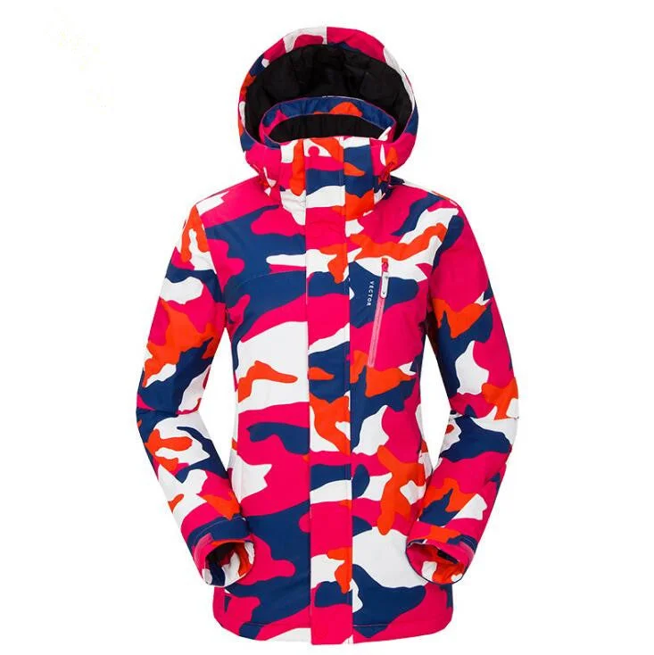 VECTOR Colorful Snowboard Jacket for Women Chenille Fabric Brocade Fabric Lace Fabric